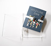 Medicine Dan - mixed media Artist's book by Ayin Es: inside Plexiglass box-displayed.