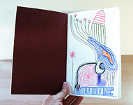 Today's Quandary, an Artist's book by Carol Es - with original colored pencil drawing