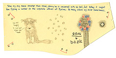 The Journal Project by Ayin Es - Buddy Barks, mixed media on garment pattern