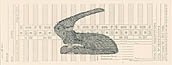 Bunny Card - digital print on timecard by Ayin Es