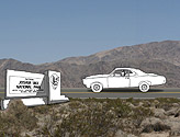 Up To Now Movie by Carol Es, Jonathan Nesmith and Susan Holloway, animation still of Moppet driving into Joshua Tree Park