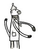 Horsebucket Artist's book by Carol Es - drawing of a sock monkey doctor