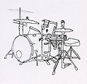 Ayin Es Personal Sketches - a sketch for a painting called Drum Lab