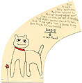 The Journal Project by Ayin Es - Leif the Dog, mixed media on garment pattern