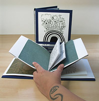 Scribbles in a Sandstorm - Artist's book by Carol Es - centerfold sketchbook