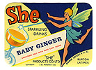 The Spark - An (Animated) Artist's Book by Carol Es - one of ten antique paper labels from 1930s sparkling ginger drink