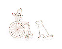 Pin Drawings by Ayin Es - Wheel Girl with Dog